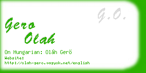 gero olah business card