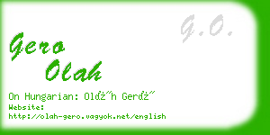 gero olah business card